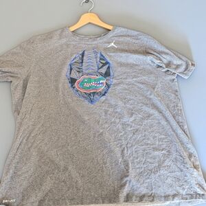 Jordan University Gray T-Shirt with Blue and Green Gator Design 3XL